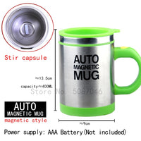 Green Battery Powered Self Stirring Mug